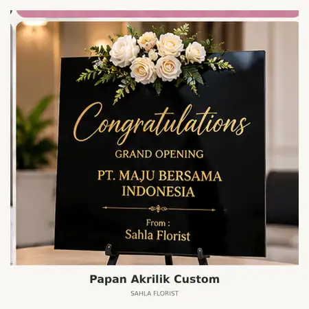 Papan Bunga Akrilik Banyuwangi